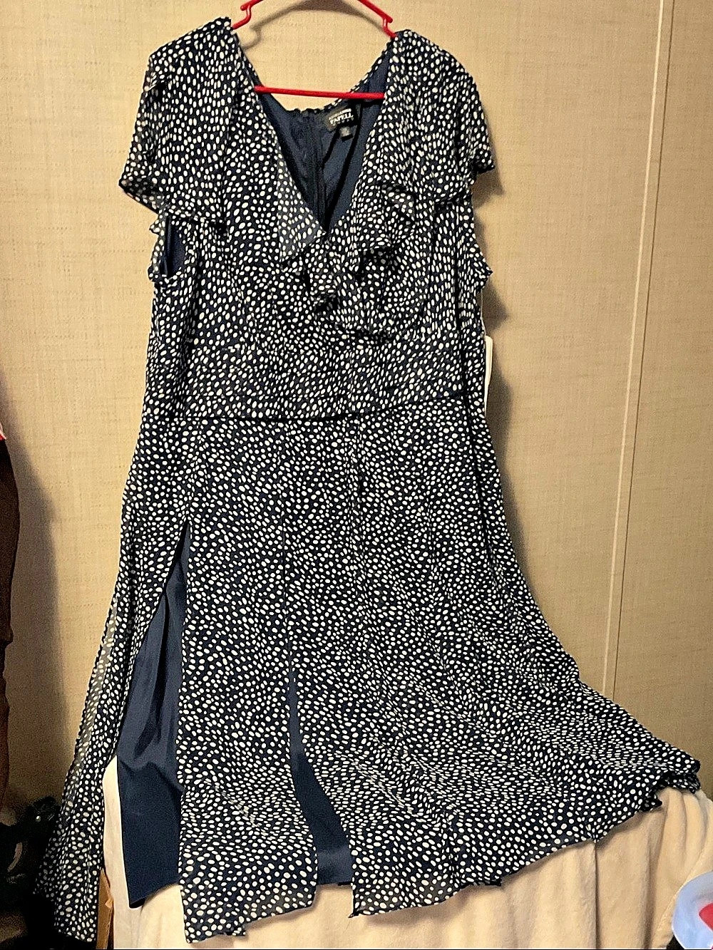 Adrianna Papell Carrie Abstract Dot Midi Dress Size 22 NWT